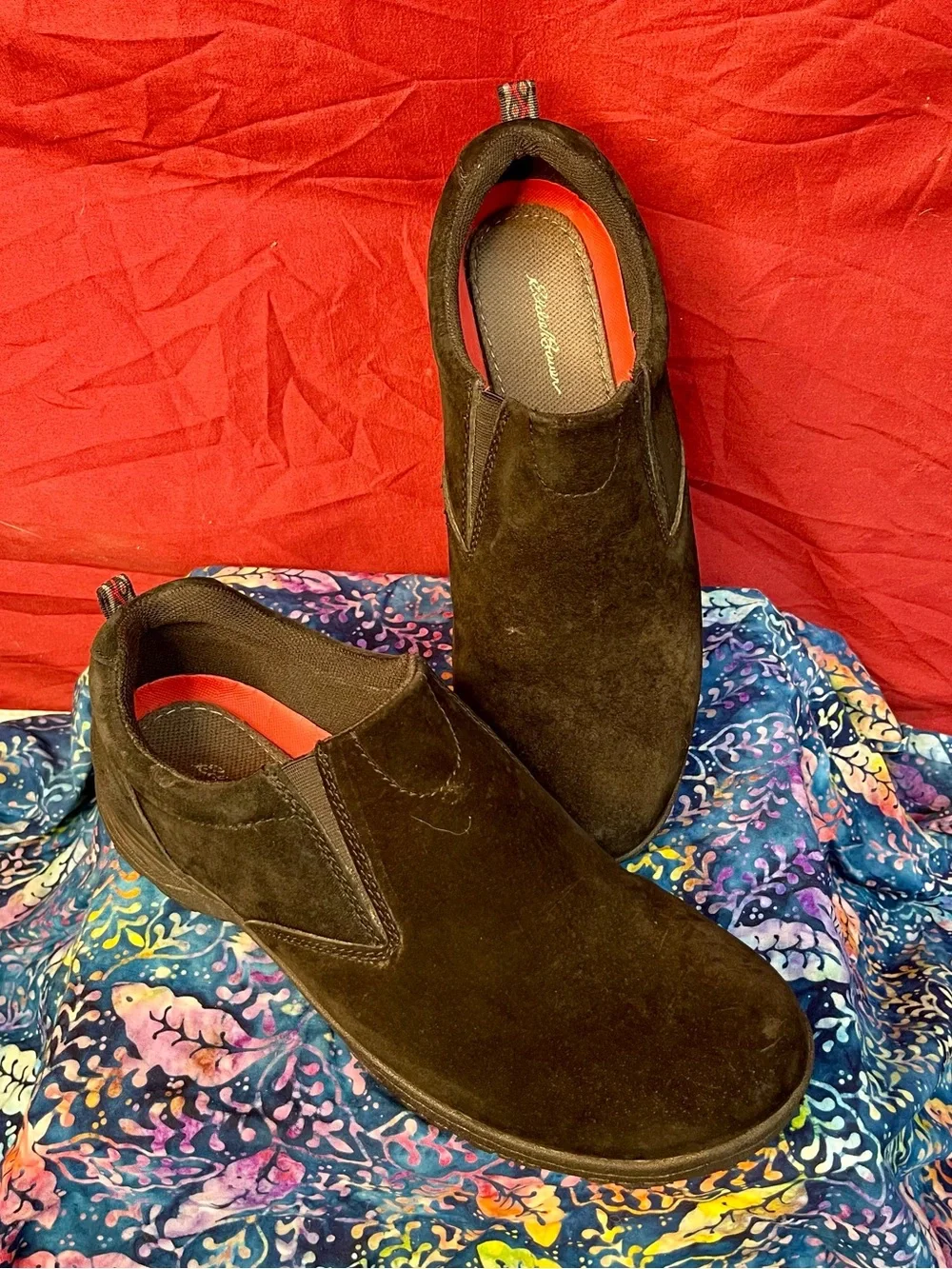 Eddie Bauer Rodgers Black Suede Slip On Loafer Men’s size 11.5